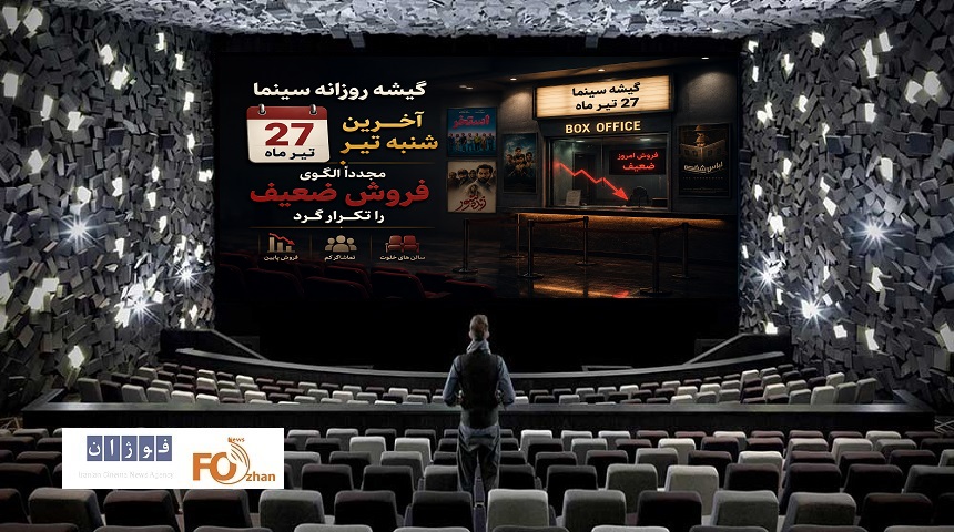 گیشه روزانه سینما آخرین شنبه تیر ماه، مجددا الگوی فروش ضعیف را تکرار کرد