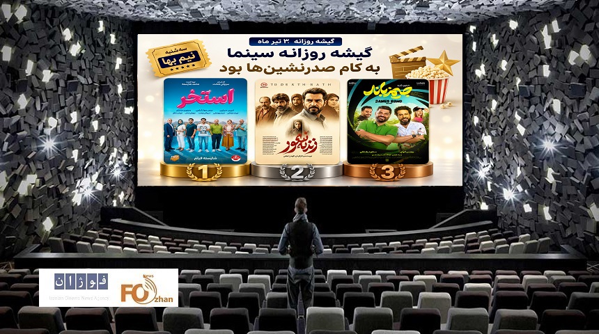 گیشه روزانه سینما درآخرین سه شنبه نیم بها تیرماه، به کام صدرنشین ها بود