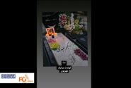 سنگ مزار اکبر عبدی با شعری از خانواده نصب شد