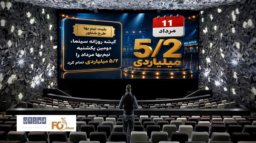 گیشه روزانه سینما، دومین یکشنبه نیم‌بها مرداد را ۵/۲ میلیاردی تمام کرد