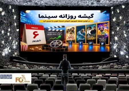 گیشه روزانه سینما در اولین جمعه شهریور، فروش نسبتا خوبی را سپری کرد