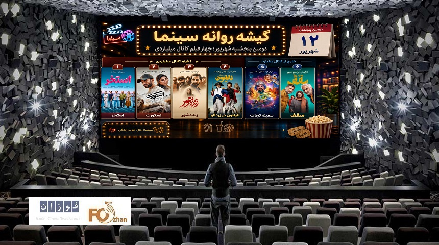 گیشه روزانه سینما، دومین پنجشنبه شهریور، مجددا ۴ فیلم میلیاردی داشت